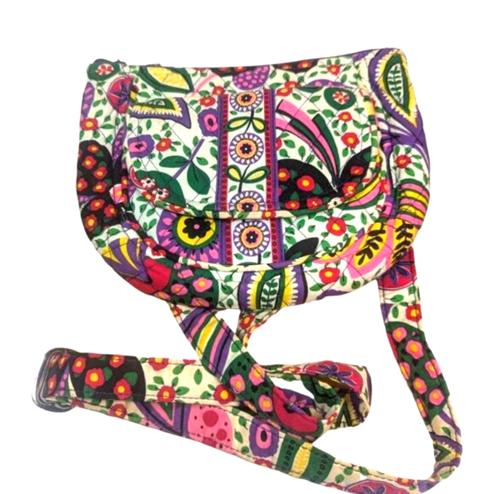 Vera Bradley "Viva La Vera" Pattern Crossbody Bag Purse, Multiple Inside Pockets